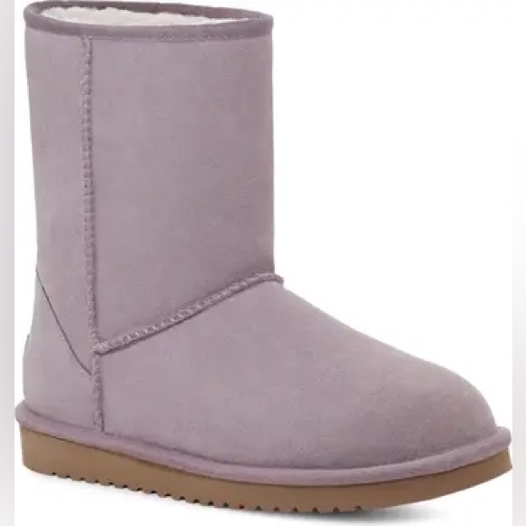 Koolaburra by Ugg short boot kids 4 lavender purple suede EUC - Picture 1 of 8